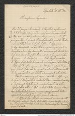Nachlass Franz Steindachner, Brief von Giorgio Kolombatovic an Franz Steindachner (20.03.1882), Inv.Nr. 275.08, Seite 1